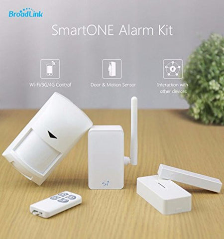 Broadlink S1C SmartOne Wifi Alarm Kit Door Motion PIR Sensor Smart Home Remote Control Alarm Security Accessory... Broadlink S1C SmartOne Wifi Alarm Kit Door Motion PIR Sensor Smart Home Remote Control Alarm Security Accessory...
