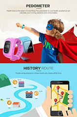 VIGICA Children Smartwatch Kid GPS Tracker Watch SOS Call Passometer Fitness